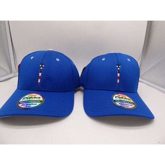 Authentic Pukka Stars and Stripes Tee Stretch Fit Golf Cap/ Hat, Blue - Picture 2 of 11